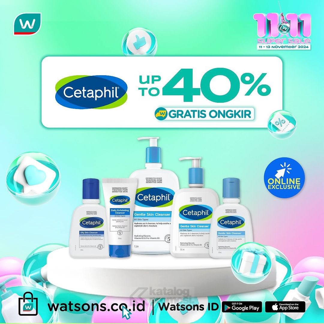 Watsons 11.11 Super Sale MEGADAY! Diskon hingga 70%