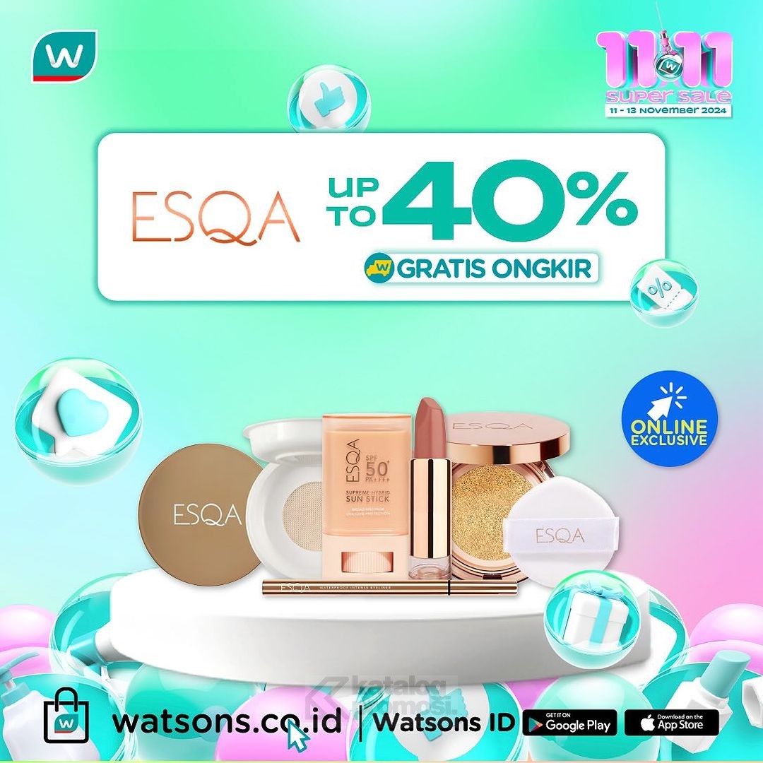 Watsons 11.11 Super Sale MEGADAY! Diskon hingga 70%