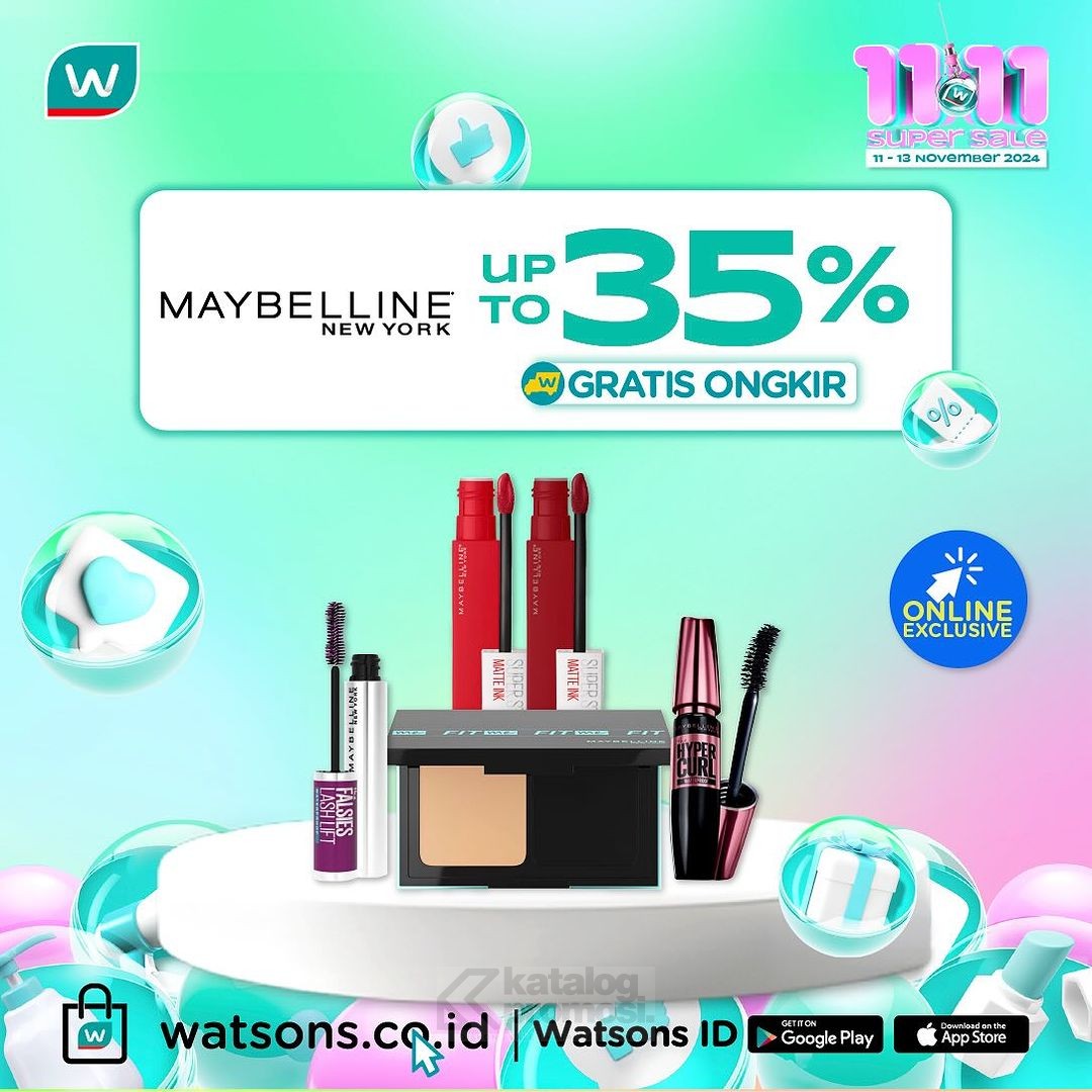 Watsons 11.11 Super Sale MEGADAY! Diskon hingga 70%