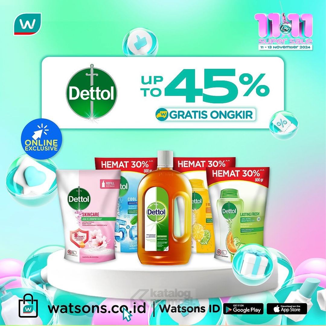 Watsons 11.11 Super Sale MEGADAY! Diskon hingga 70%