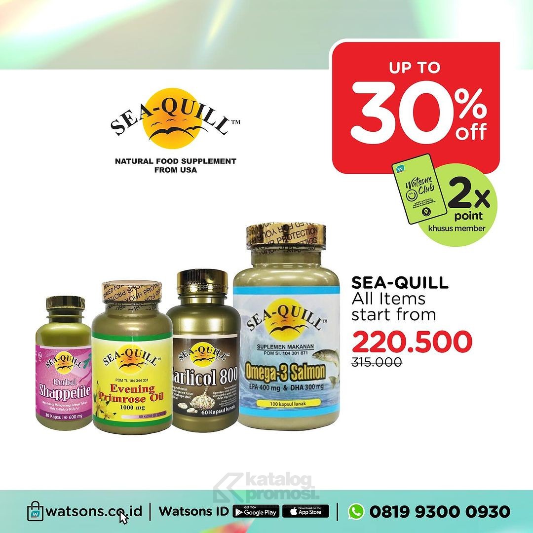 Watsons WEEKEND SPECIAL DEALS - dapatkan Suplemen Kesehatan Diskon hingga 50%