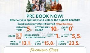 Promo Bayu Buana Holiday Travel Fair! Diskon Tour hingga Rp. 5 Jt & Potongan Harga hingga Rp. 10 Jt*