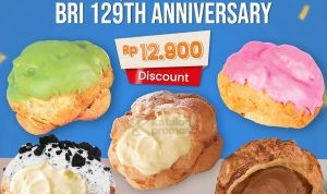 Promo Beard Papa's Spesial HUT BRI ke-129! Dapatkan Diskon Rp12.900 untuk Menu Favorit*