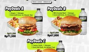 Promo Burger Bangor Gajian Awal Tahun - Harga Paket mulai Rp. 57.000