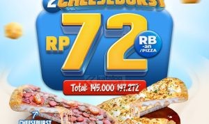 Promo DOMINOS PIZZA Papi Duo - 2 Cheeseburst Cuma Rp 72 Ribu*