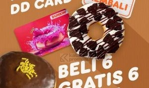 Promo DUNKIN' DONUTS BELI 6 GRATIS 6 DONUTS CLASSICS dengan menggunakan DD Card