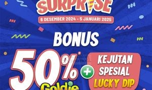 Promo Funworld End of Year Surprise - Bonus Goldie Up To 50% + Kejutan Spesial Lucky Dip