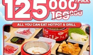 Promo GOLDEN HOTPOT & GRILL HAPPY HOUR ALL YOU CAN EAT SEPUASNYA hanya Rp. 125.000