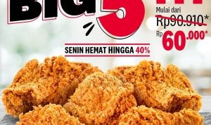 Promo KFC BIG 5 Potong Ayam Hanya dengan Rp 60Ribuan*