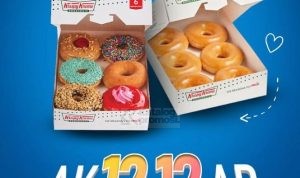 Promo Krispy Kreme Bank Saqu 12.12 - Beli 1 Gratis 1 Paket Half Dozen*