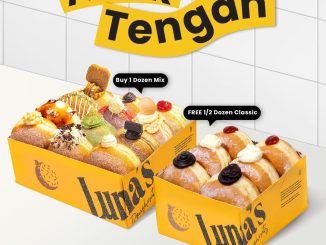 promo Lunas Doughnuts Hari Anak Tengah beli 1 gratis 1/2 lusin classic