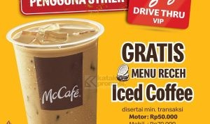 Promo McDonald's Drive Thru: Gratis Menu Receh Iced Coffee untuk pengguna stiker Drive Thru di bulan Januari 2025!