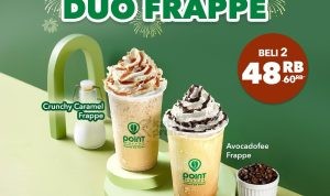 Promo POINT COFFEE DUO FRAPPE BELI 2 MINUMAN cuma Rp. 48RIBU