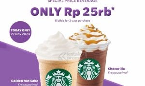 Promo Starbucks Pilkada Beli Minuman Cuma Rp. 25.000*