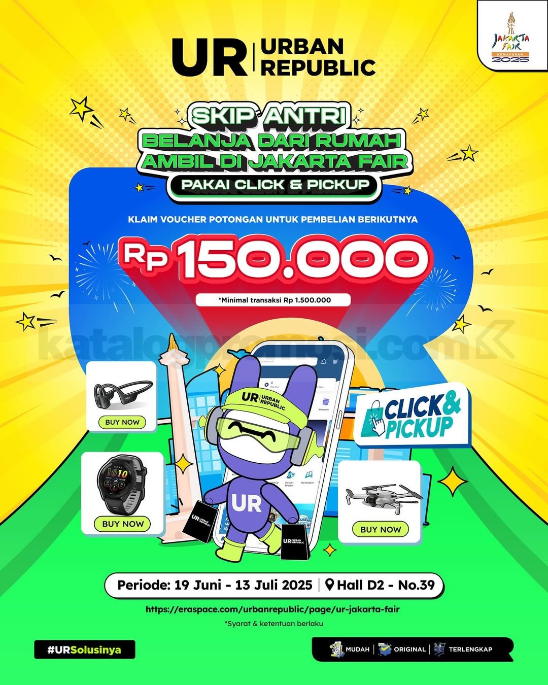 Promo Urban Republic Jakarta Fair 2025 Diskon Gadget s.d 90% & Hadiah Seru Promo Urban Republic Jakarta Fair 2025 Diskon Gadget s.d 90% & Hadiah Seru 2