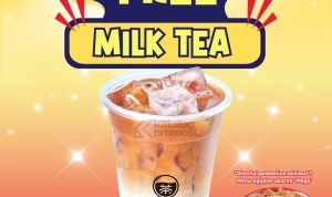 Promo Sukiya Free Milk Tea