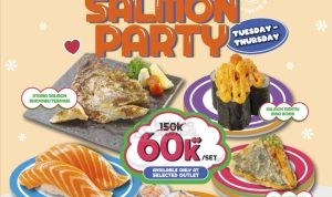 Promo SushiGo! Salmon Party 5 Menu Salmon cuma Rp. 60.000++