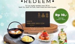 PROMO SUSHI TEI DOUBLE REDEEM POINT! HANYA HARI INI SAJA!