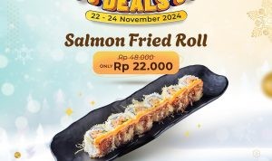 Promo Sushi Tei Shocking Deal Special Price Salmon Fried Roll Only Rp 22.000*