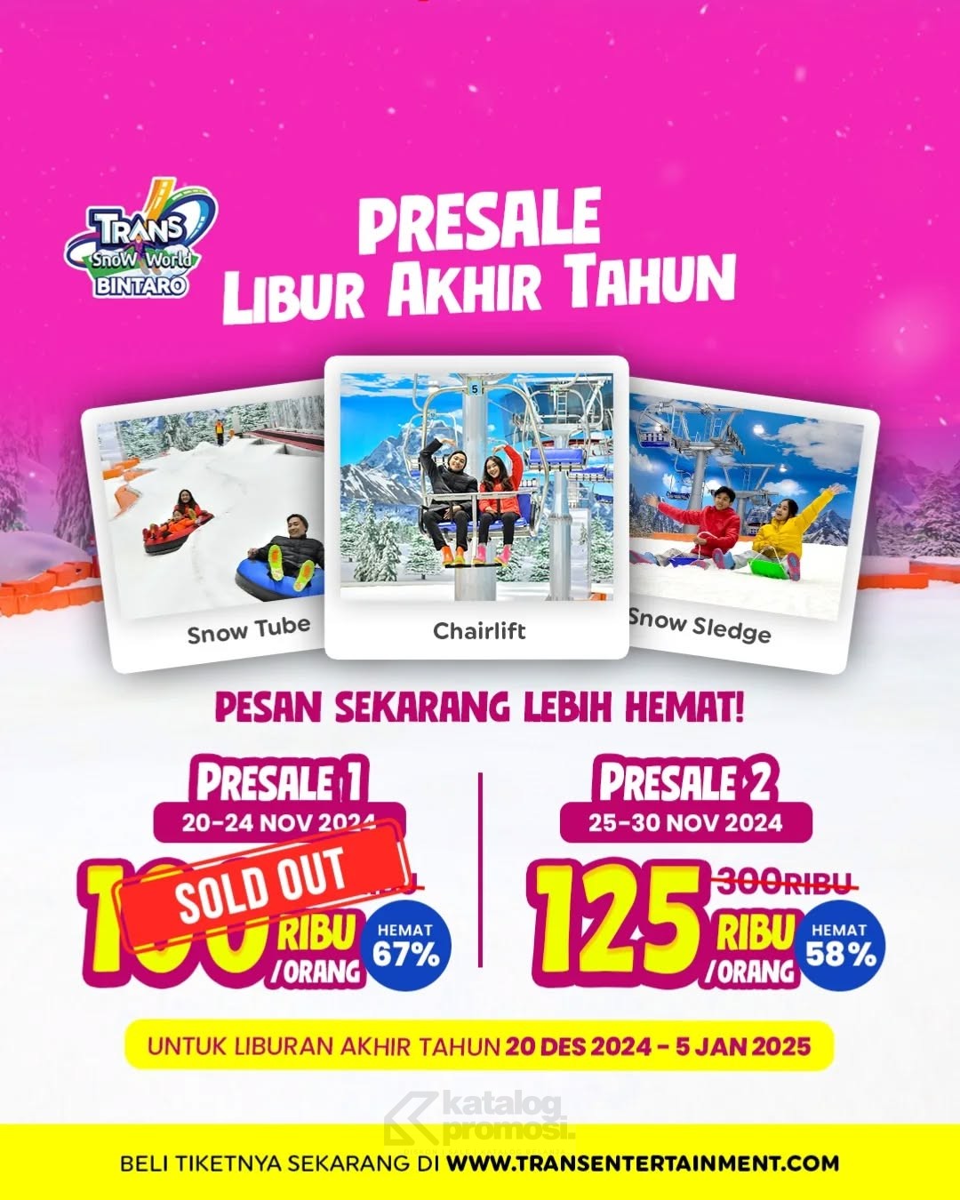 Promo Trans Snow World Bintaro Presale Libur Akhir Tahun - Harga Tiket ...