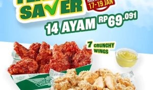 Promo WINGSTOP Flavor Saver 14 Ayam Hanya Rp 69.091*