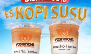 Promo Yoshinoya Diskon 50% untuk Pembelian Es Kopi Susu Kedua