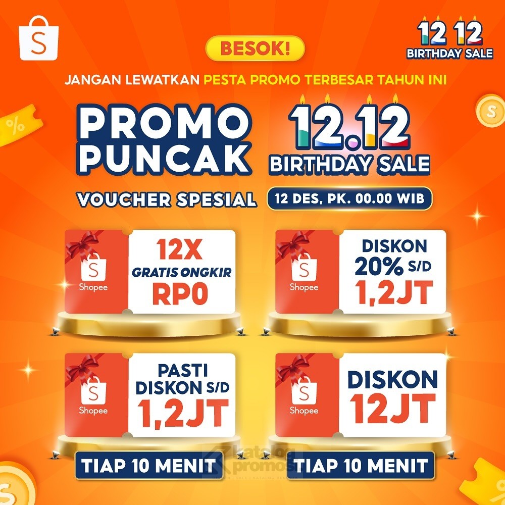 BESOK! PROMO PUNCAK Shopee 12.12 Birthday Sale JANGAN LEWATKAN!