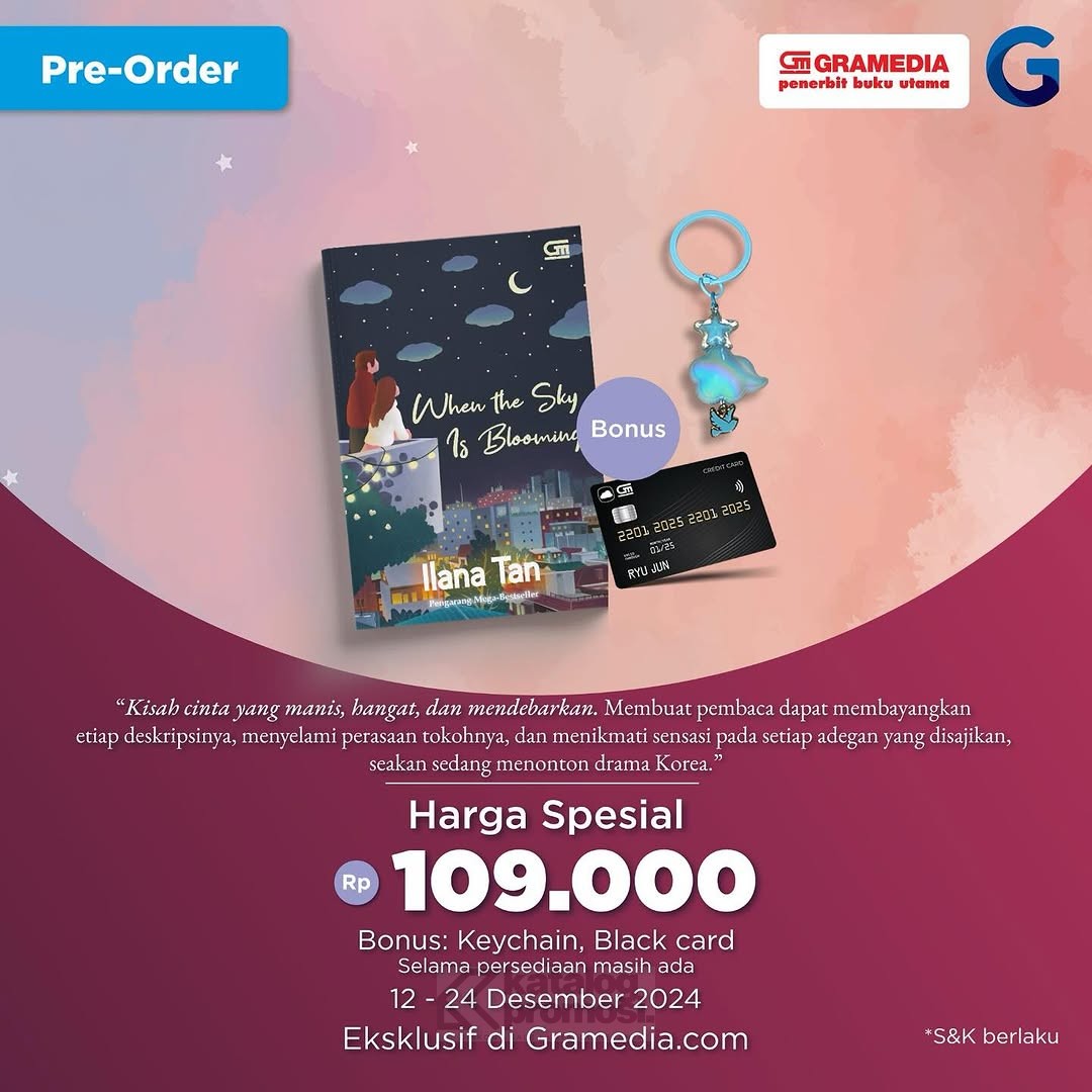 Buku 'When the Sky is Blooming' Special Pre Order di Gramedia  