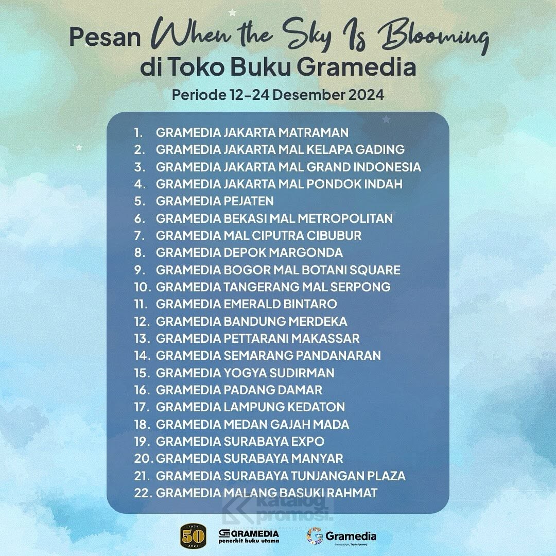 Buku 'When the Sky is Blooming' Special Pre Order di Gramedia  