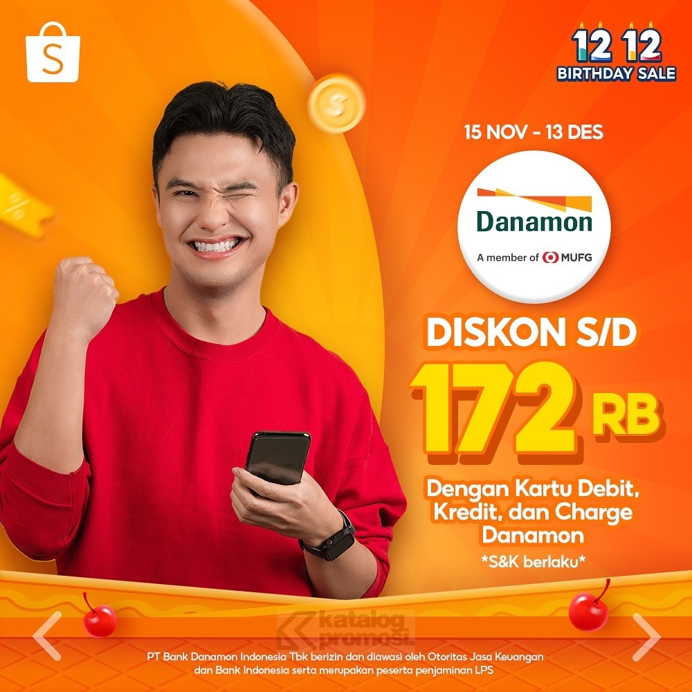 Diskon Spesial Bank Danamon di Shopee 12.12 Birthday Sale