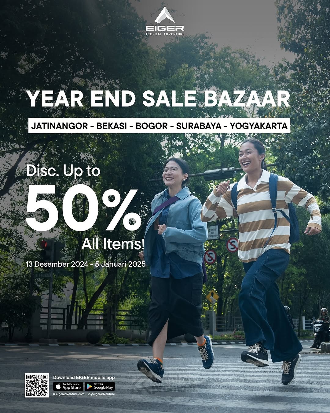 EIGER Year End Sale Bazaar Diskon hingga 50% untuk Semua Item