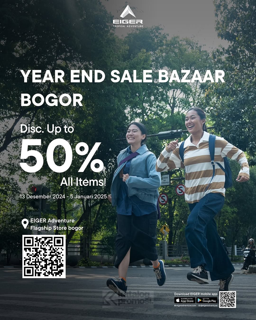 EIGER Year End Sale Bazaar Diskon hingga 50% untuk Semua Item