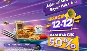 Promo Mcdonalds blu GAS 12.12 Cashback 50% khusus delivery