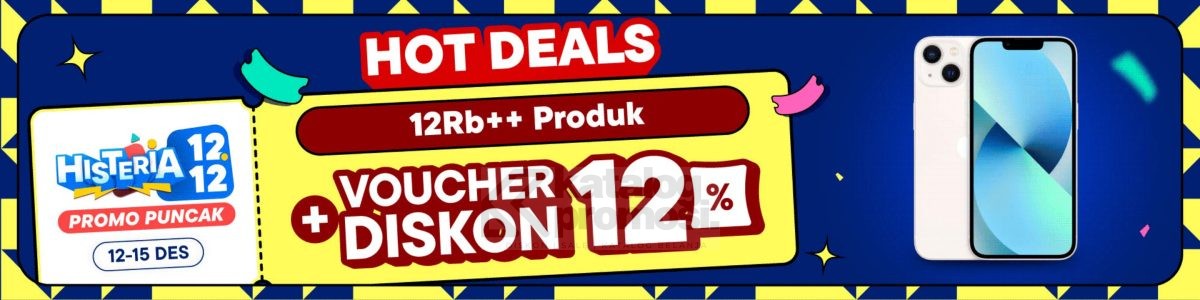 PROMO PUNCAK Blibli Histeria 12.12 - dapatkan Voucher Diskon 12% 