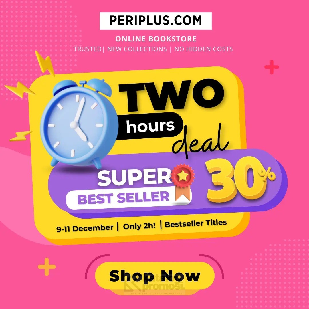 Periplus TWO-HOURS DEAL! Super Best Seller Diskon 30%