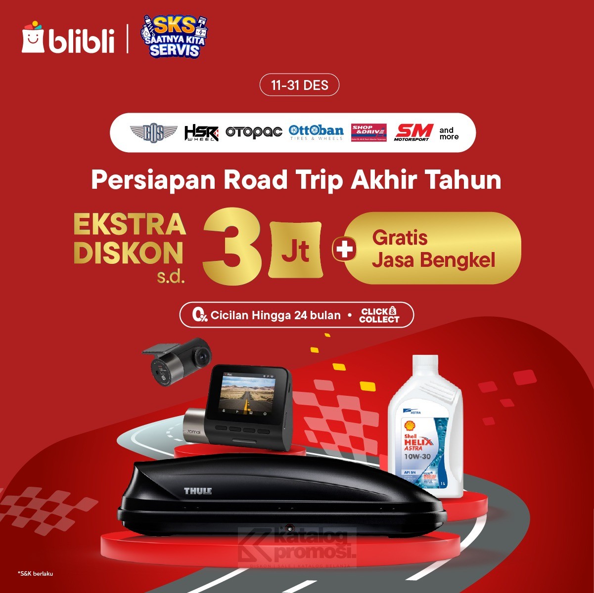 Persiapan Road Trip Akhir Tahun di Blibli Ekstra Diskon dan Gratis Jasa Bengkel 