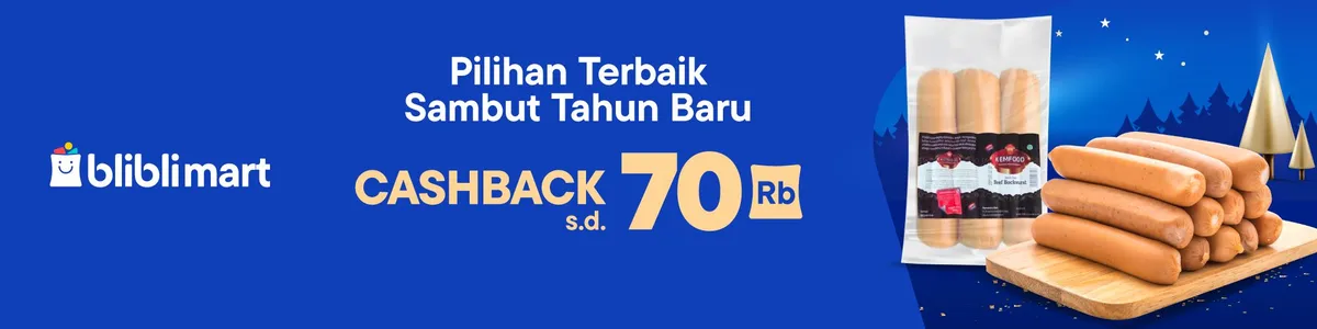 Pilihan Terbaik Sambut Tahun Baru di Bliblimart Cashback hingga 70K 
