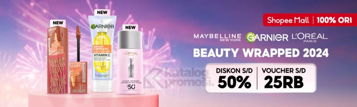 Promo BEAUTY WRAPPED 2024 di Shopee Mall Diskon hingga 50% 