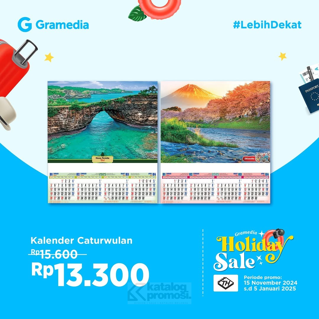 Promo Kalender 2025 di Gramedia Holiday Sale 1