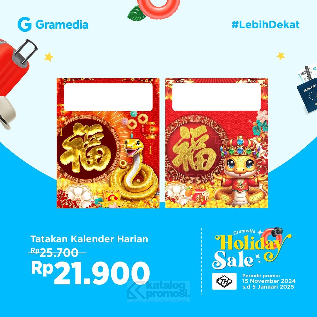 Promo Kalender 2025 di Gramedia Holiday Sale 