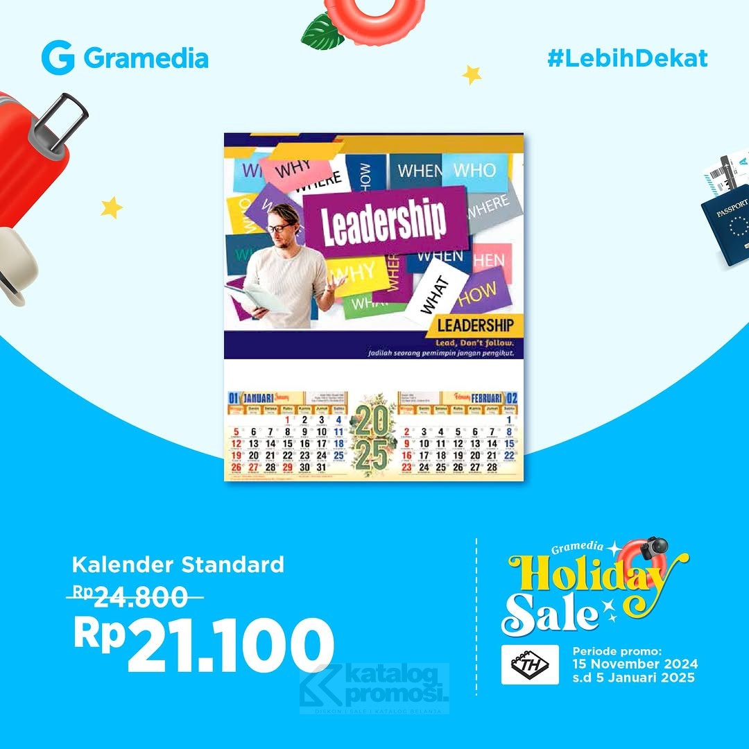 Promo Kalender 2025 di Gramedia Holiday Sale 