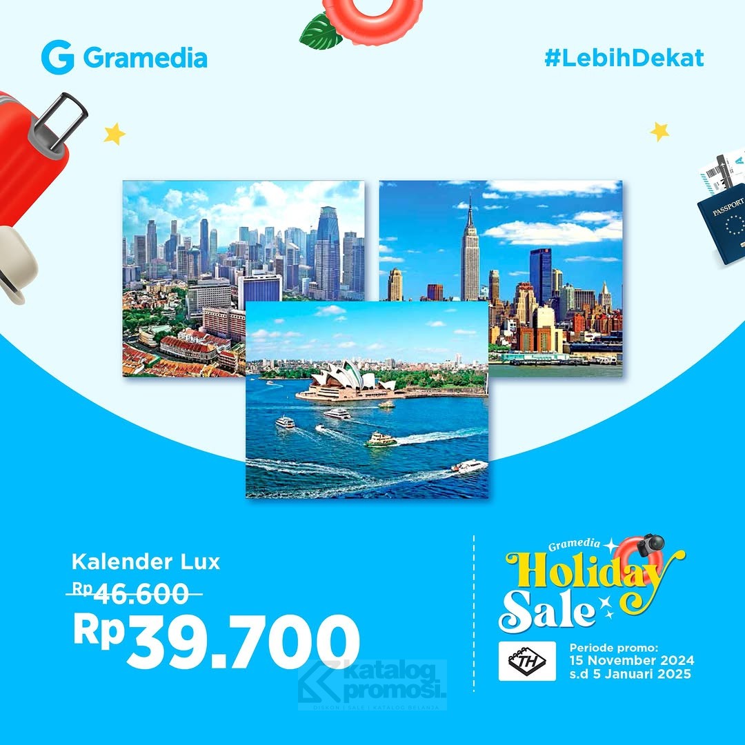 Promo Kalender 2025 di Gramedia Holiday Sale 