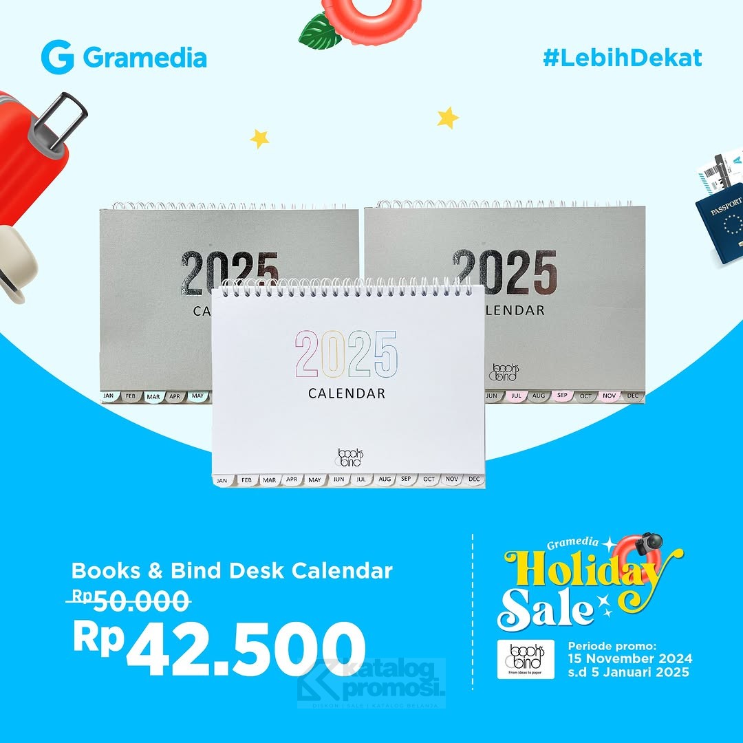 Promo Kalender 2025 di Gramedia Holiday Sale 