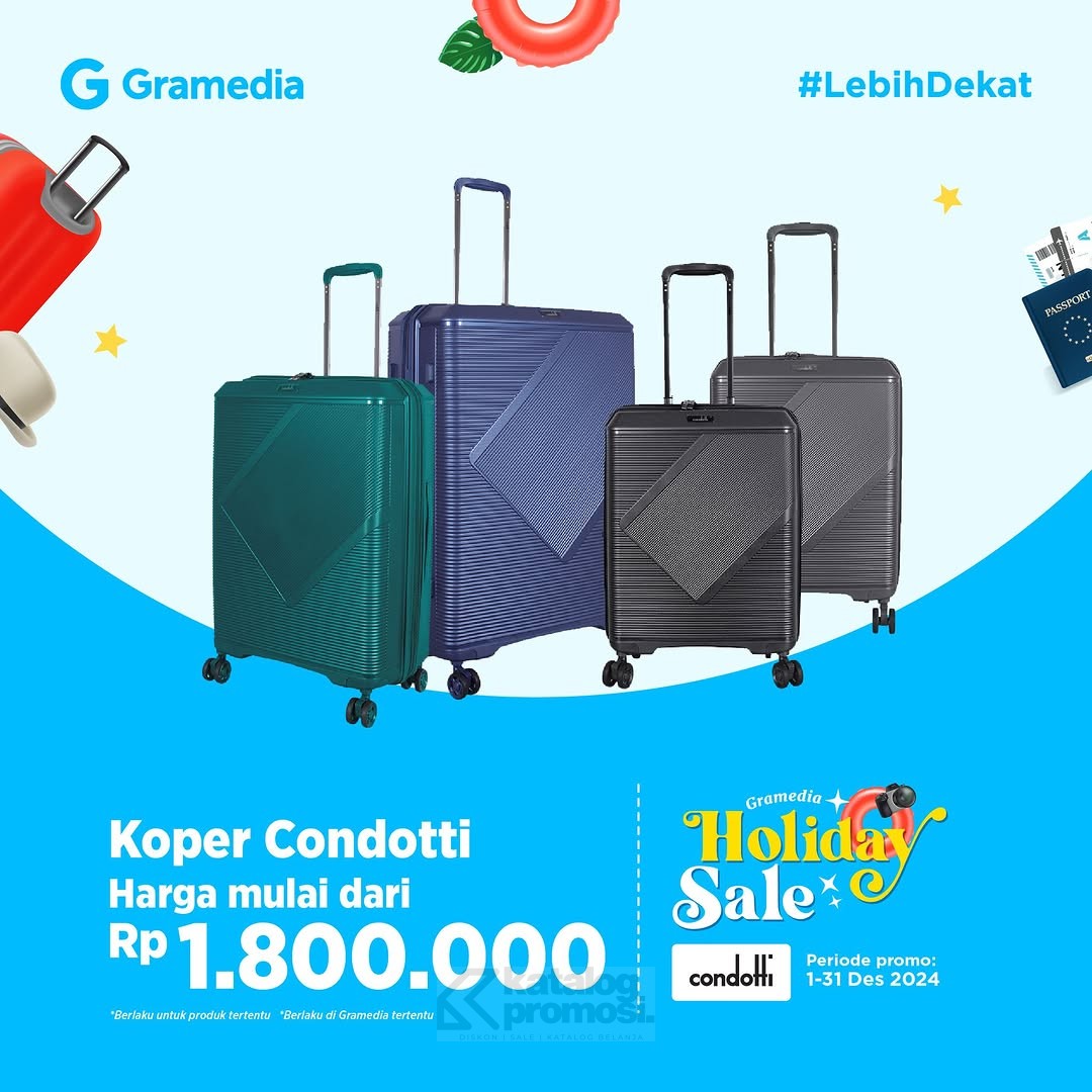 Promo Koper Traveling di Gramedia Holiday Sale  