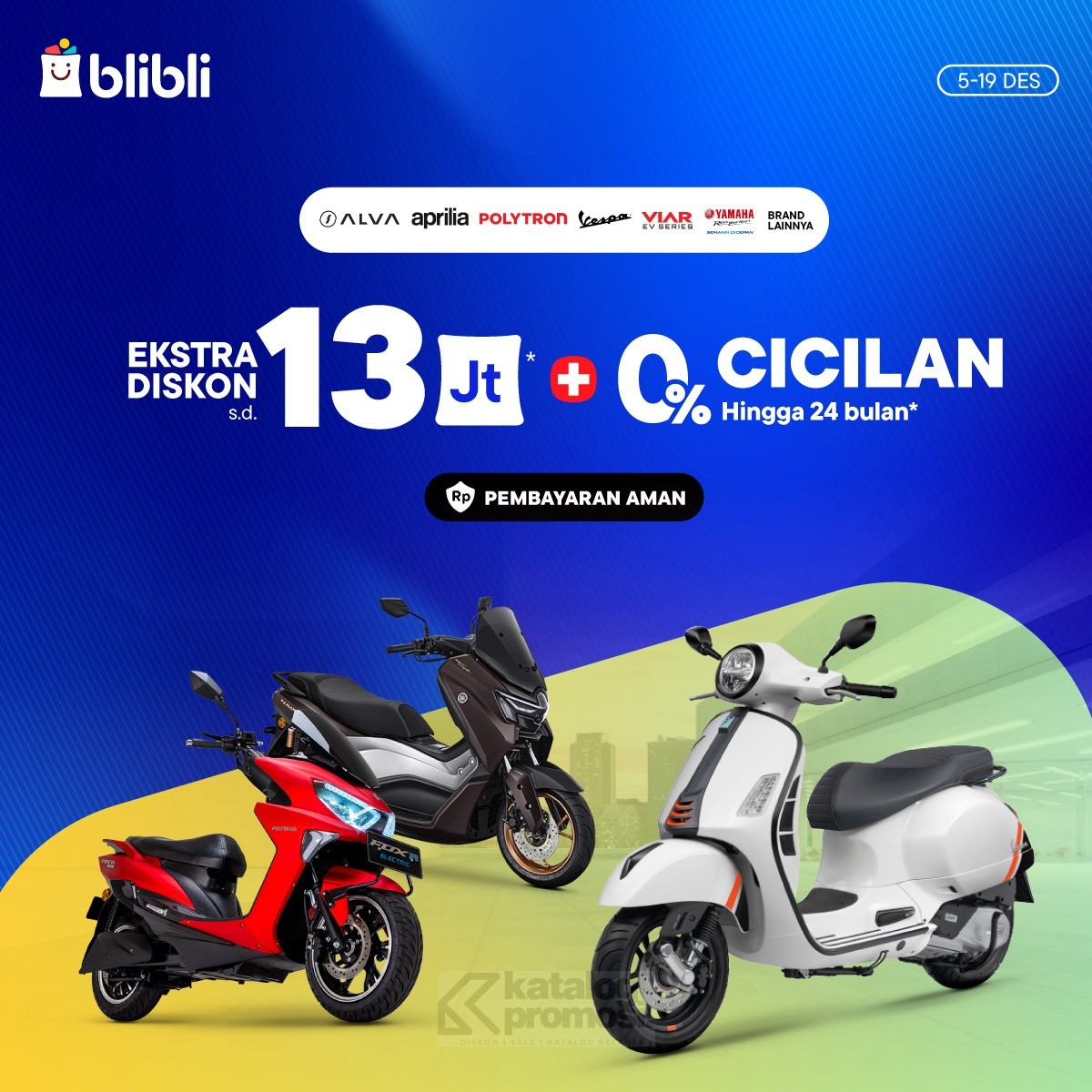 Promo Motor Terbaru di Blibli Ekstra Diskon hingga 13 Juta