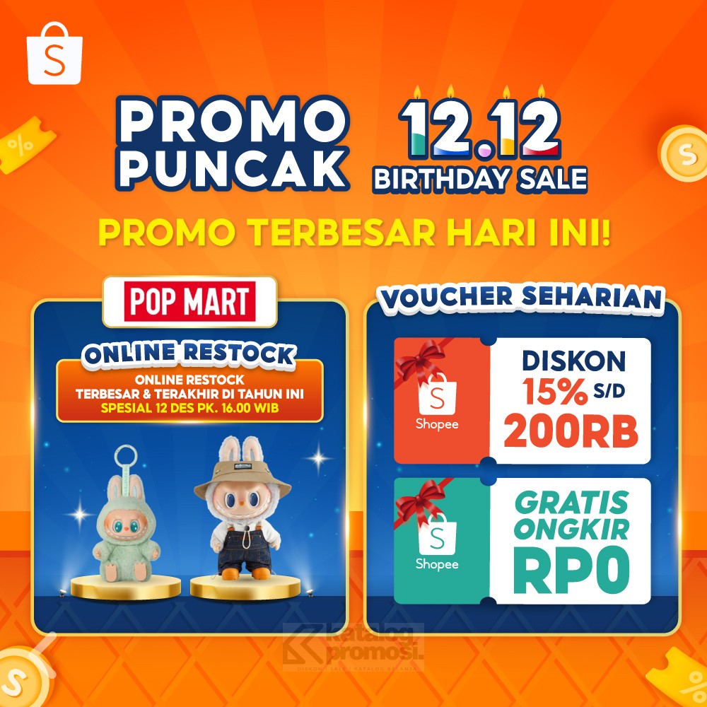 Shopee 12.12 Birthday Sale PROMO TERBESAR HARI INI! 