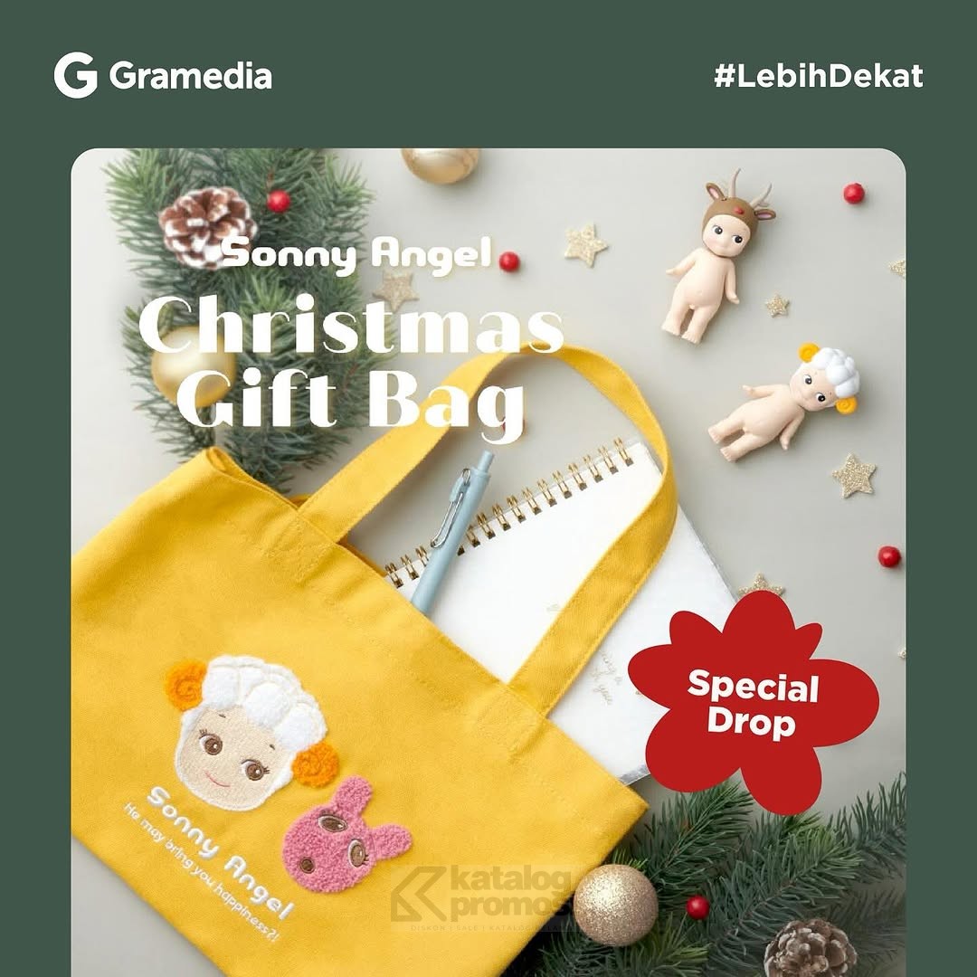 Sonny Angel Christmas Gift Bag Special Drop di Gramedia