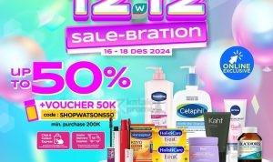 Watsons 12.12 Thank You Sale Diskon hingga 50%