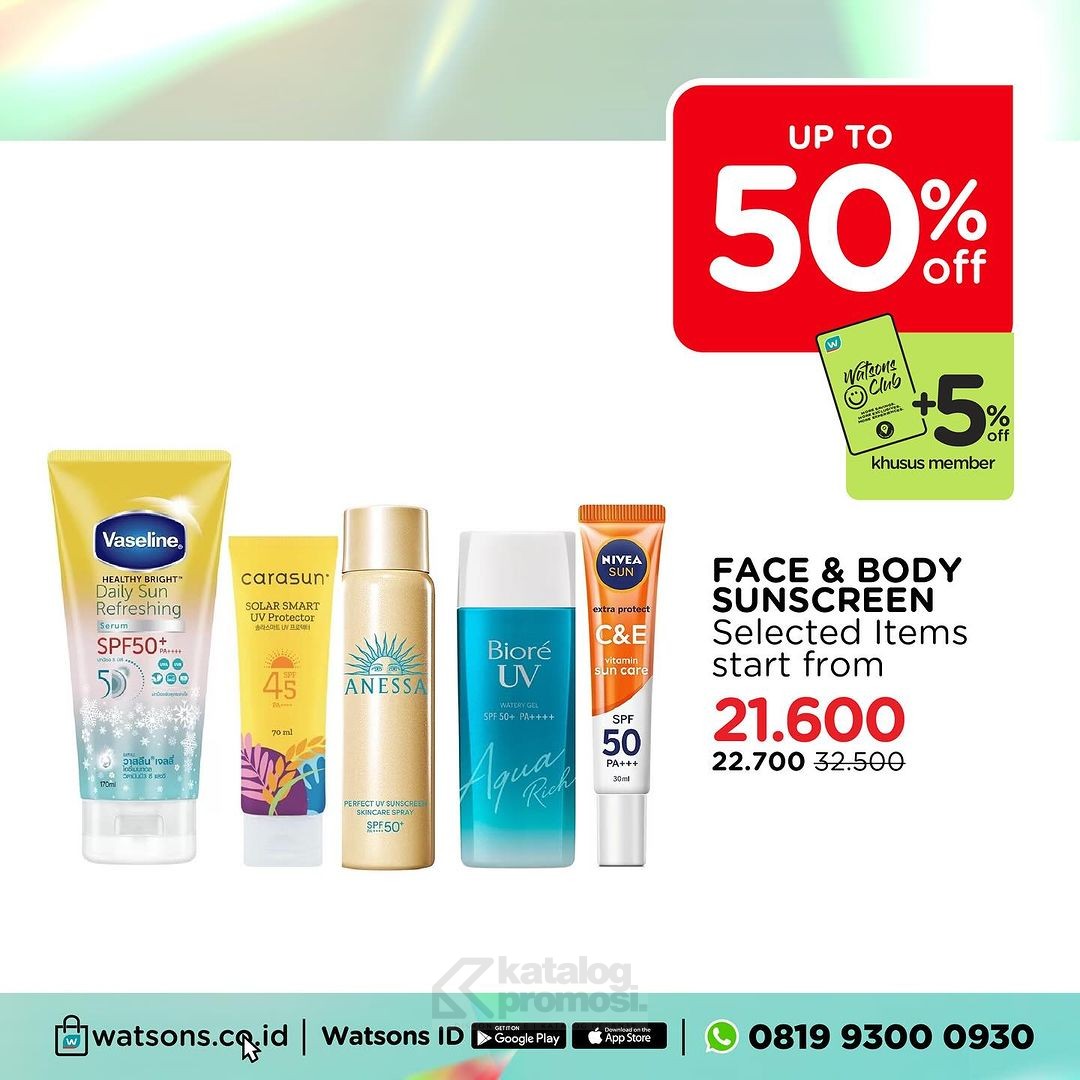 Watsons WEEKEND SPECIAL DEALS! Diskon hingga 60%