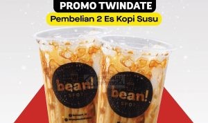 Promo BeanSpot Twindate 12.12 - Beli 2 Es Kopi Susu hanya Rp. 22.000 dengan ShopeePay